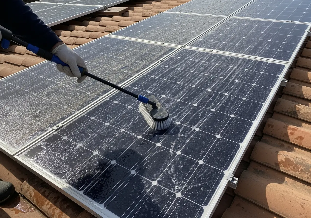 Nettoyage de panneaux solaires résidentiels à Toulon